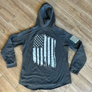 Gray Nine Line Hoodie